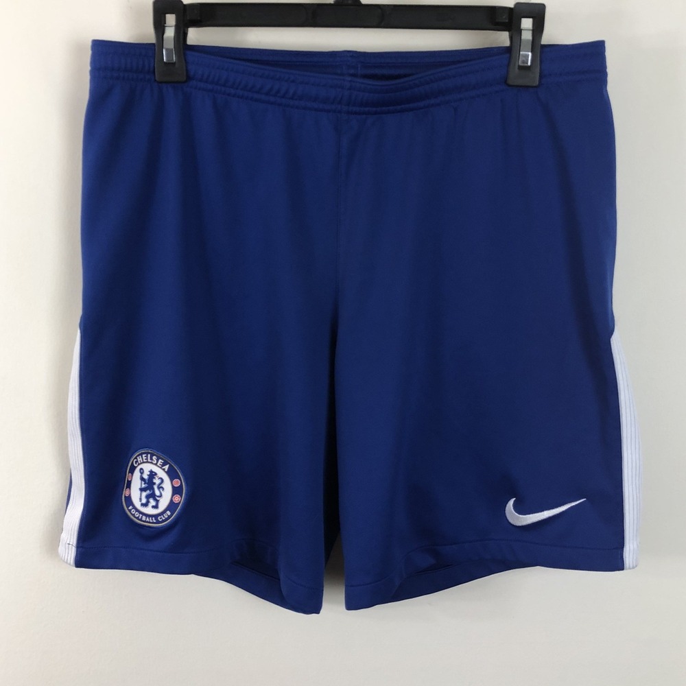 Nike Dri-Fi Chelsea FC 2018/19 Premier League Football Club Shorts Mens S L Blue